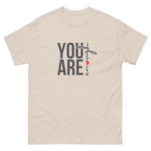 You Are Enough w/Heart - Mental Health Awareness Tee - Unisex Motivational T-Shirt - Inspirational Quote Shirt