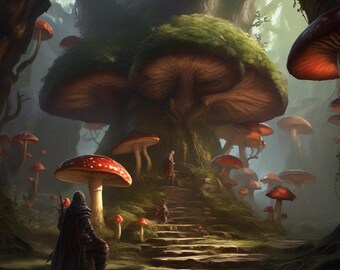 D&D 5e One-Shot Adventure: The Mushroom King's Court | Levels 1-3 Printable RPG PDF