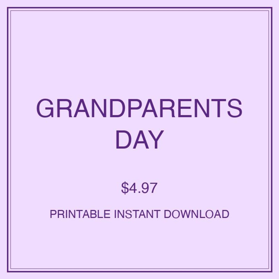 Grandparents Day Printable Card & Gift | All About My Grandparent ...