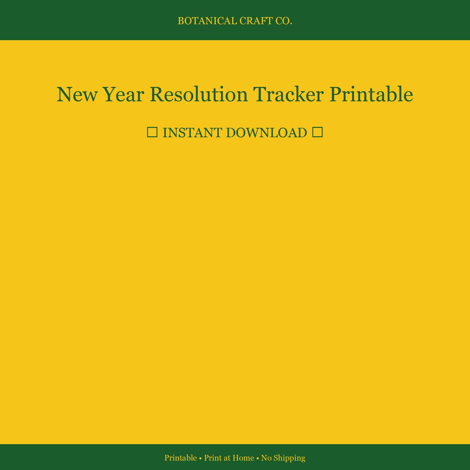 New Year Resolution Tracker Printable – Habit Goal Monthly Check In - Etsy