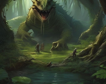 D&D 5e One-Shot Adventure: The Lizard King's Swamp | Levels 1-3 Printable RPG PDF