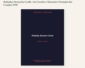 Roleplay Scenario Cards | 60 Creative Character Prompts for Couples PDF