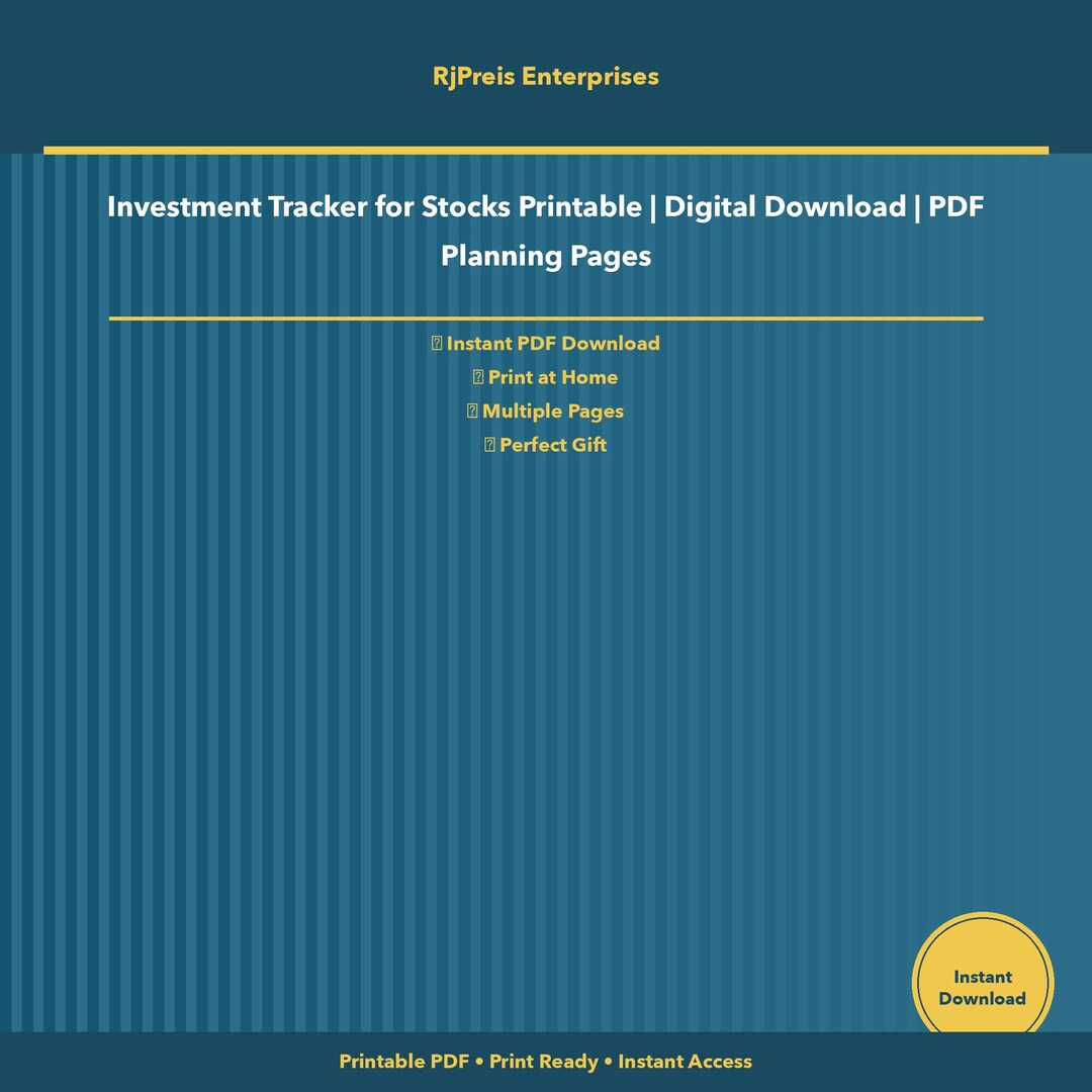Stock Tracker Worksheet.pdf Investment Tracker for Stocks Printable | Digital Download | PDF ...