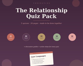 Relationship Quiz Pack | 5 Printable Love Style Assessments for Couples