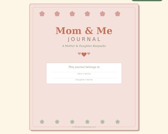 Mom & Me Journal Printable | Mother Daughter Conversation Starters Activities | Keepsake Connection Journal Instant Download