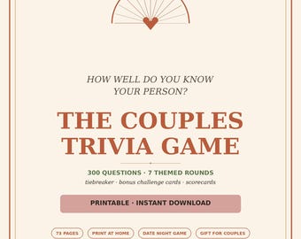 Couples Trivia Showdown | 300 Questions About Each Other Printable Game