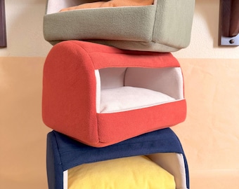 Soft Zone Den - Anti-Pill-Fleece Chinchilla Versteck / Meerschweinchen Bett / Frettchen gemütliches Haus / maschinenwaschbare kleine Haustiermöbel