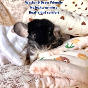 Soft Zone Pad - Handmade Machine Washable and Absorbent Fleece Bedding Cage Liner For Chinchilla, Guinea Pig, Ferret, and Rabbit image 15