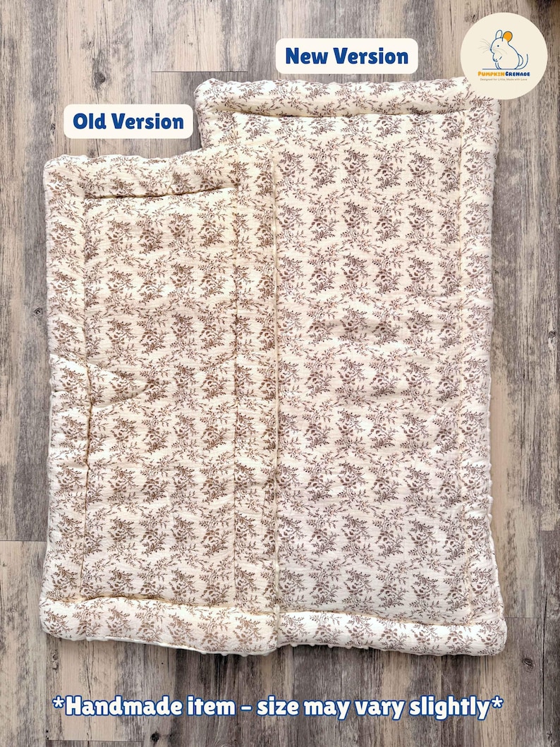 Soft Zone Pad - Handmade Machine Washable and Absorbent Fleece Bedding Cage Liner For Chinchilla, Guinea Pig, Ferret, and Rabbit image 3