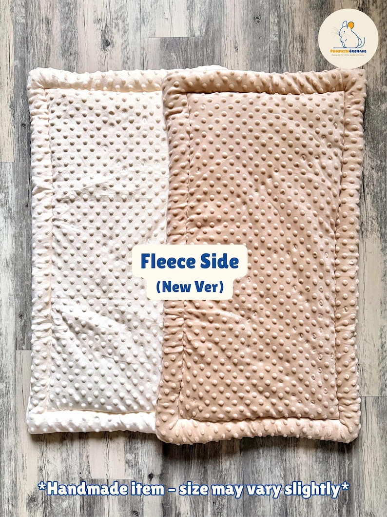 Soft Zone Pad - Handmade Machine Washable and Absorbent Fleece Bedding Cage Liner For Chinchilla, Guinea Pig, Ferret, and Rabbit image 5