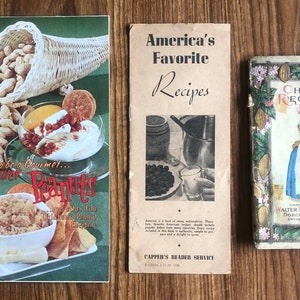 RARE! Collectible Antique Paper Ephemera Recipe Booklets from 1920s 1930s 1960s