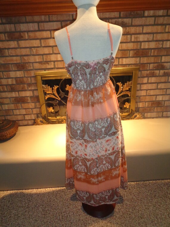 Bohemian 70s Inspired Maxi Dress Hippie - image 3