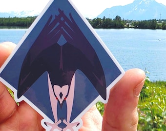 Target Locked Osprey Dive Diamond Sticker // Geometric Vinyl Raptor Art, Weatherproof Nature Bird Talons Decal