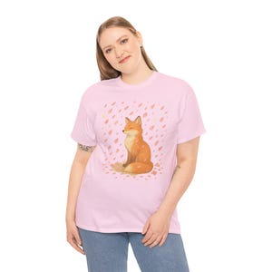 Whimsical Fox Unisex Cotton Tee: Nature Lover Apparel