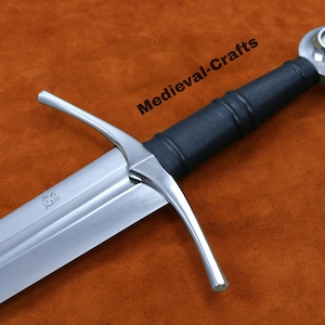 Hand-Forged 40&#39;&#39; The Knight Medieval Sword with Scabbard | Full Tang 5160 High Carbon Steel Viking Long Blade Sword | Gift for Him.