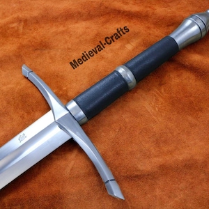 Hand-Forged 42&#39;&#39; Ranger Medieval Sword with Scabbard | Full Tang 5160 High Carbon Steel Long Blade Viking Sword | Gift for Him.