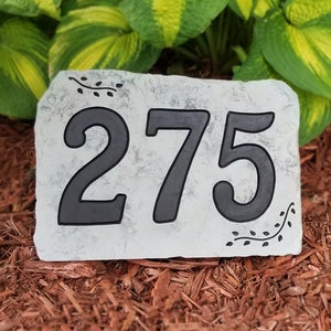 ADDRESS STONE *FREE SHiPPiNG*-Carved in Stone - Real Stone -custom engraving- holidays- summer - anniversary- new home- realtor