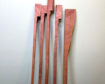 Aged Pernambuco Violin Bow Blank Lot - 4 Good Blanks + 1 Cracked Bonus Blank