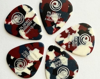 5-Pack Planet Waves Guitar Picks MultiColor Celluloid Extra Heavy X-Heavy 1.25mm