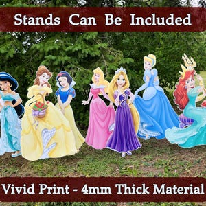 Princess Props party decor lawn sign Princess birthday Princess backdrop centerpiece Baby Shower Life Size Princess Disney princess cutout