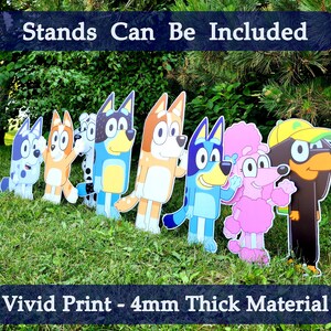 Cute Birthday decoration party decor bluey backdrop bluey birthday bluey cutout baby shower yard sign standee centerpiece topper bluey props
