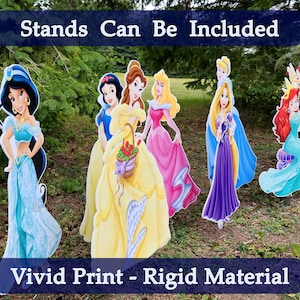 BIG DECOR Props party decor lawn sign Princess birthday Princess backdrop centerpiece Baby Shower Life Size Princess Disney princess cutout