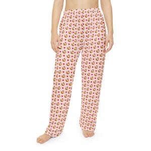 Pink Stardew Valley Chicken Pajama Pants, Pixel Art Lounge Pants, Gamer Gift for Her, Cozy Gaming Pajamas, Stardew Valley Gift image 6