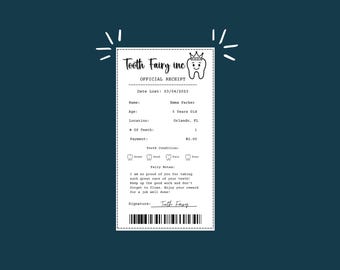 Editable Fairy Receipt Printable | Kids Certificate Keepsake