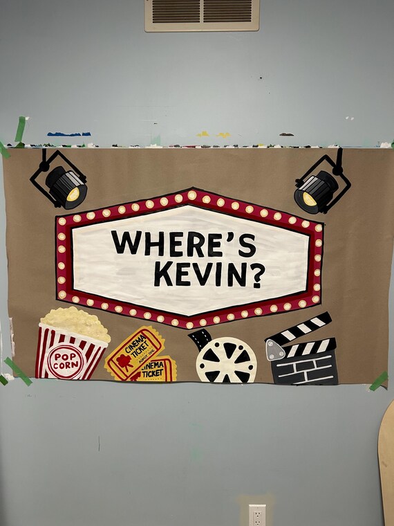 Custom Movie Night Bulletin Board | Hand-Painted Event or Announcement Sign | Classroom Door or Hallway Decor | Watch Party Decorations