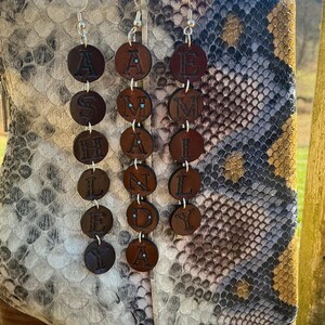 Custom Hand Stamped Leather Name Earrings, Western Name Earrings, Western Jewelry, Rodeo Jewelry, Leather Earrings, Cowgirl Jewelry, Country