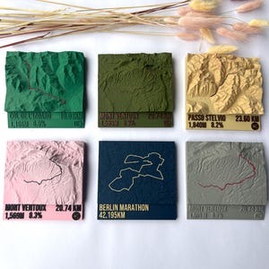 Custom Map Print Custom  | 3D Printed Running Route | Personalised Strava Cycling Map | Marathon Gift | GPS Art | 3D Model