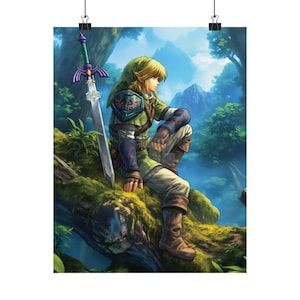 Link Poster | The Legend of Zelda Fan Art | Hero of Time Wall Art