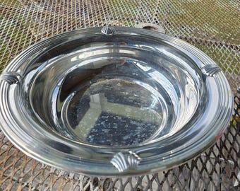 Cuenco para servir Towle con concha plateada de 12,5" - vintage