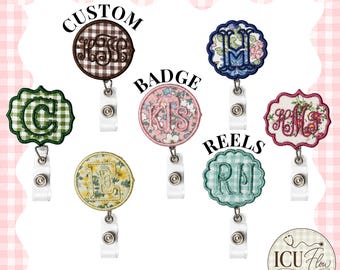 Custom Embroidered Badge Reel | Personalized Alligator Clip | Retractable ID Holder