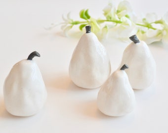 Ceramic Pears ~ Pears Art ~ Ceramic Fruit ~Fruit Ceramic ~Fruit Decor ~Fruit Decorations~Handmade Ceramics~Kitchen Decor~Pottery Pears~P1034