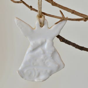 Ceramic Angel Ornament ~ Holiday Angels ~ Housewarming Gift~ Baptism Gift ~ Baptism ~ Hostess Gifts~Christening Keepsakes~Baptism Angel~6567