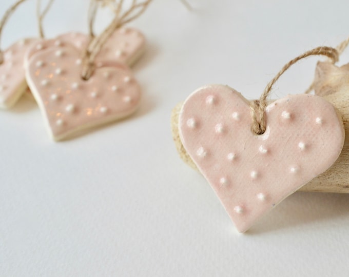 Ceramic Heart Ornament wedding Favors for Guestsheart Ornaments