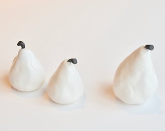 Ceramic Pears ~ Pears Art ~ Ceramic Fruit ~Fruit Ceramic ~Fruit Decor ~Fruit Decorations~Handmade Ceramics~Kitchen Decor~Pottery Pears~P1021