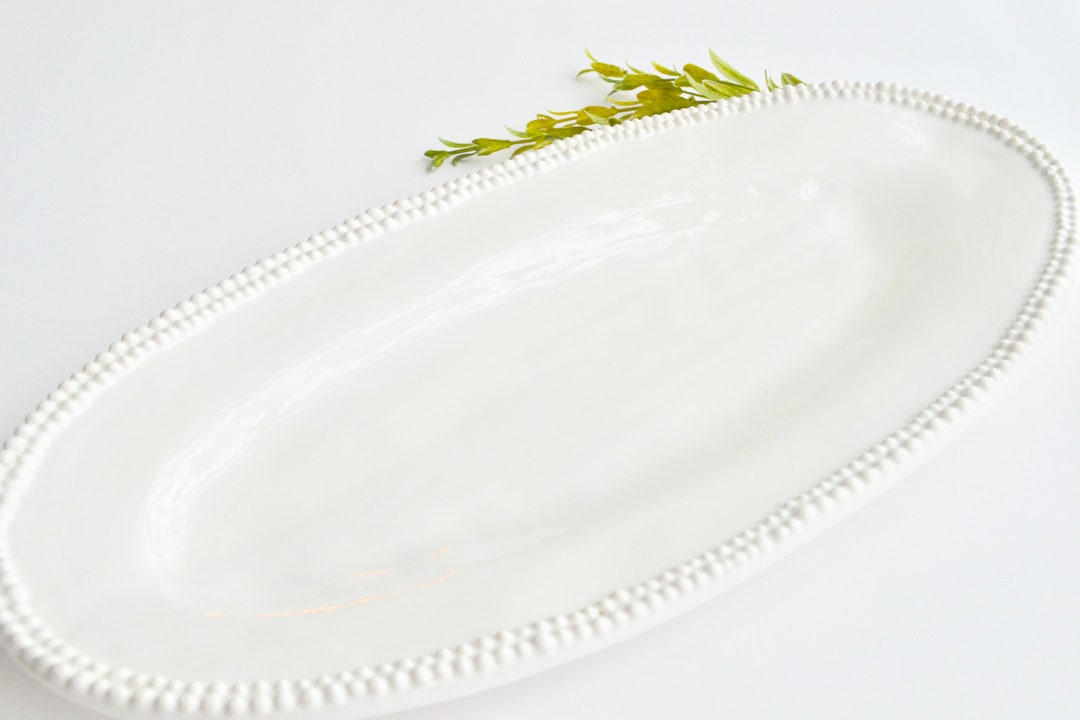 Ceramic Platter Handmade White Serving Platter Handmade Etsy