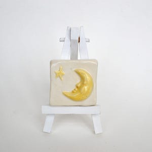 I Love You to the Moon and Back ~ Moon and Stars ~ Moon and Stars Nursery ~ Ceramic Moon Face ~Moon and Stars Art~Moon and Stars Baby Shower