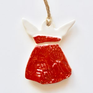 Ornamento de anjo de cerâmica ~ Ornamento de anjo de Natal ~ Enfeites de anjo Natal ~ Anjo para árvore de Natal ~ Presentes de anjo de Natal ~ Anjos ~ 6904