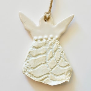 Ceramic Angel Ornament ~ Angel Ornament Christmas ~ Teacher Christmas Gifts ~ Christmas Ornaments ~ Angels ~ Angel Ornament Handmade ~ 6689