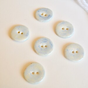 Ceramic Buttons Handmade ~ Large Buttons for Coat ~ Blue Buttons ~ Large Buttons Round ~ Handmade Ceramic Buttons~Ceramic Buttons Round~4148