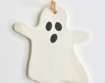 Handgemachter Keramik Geist-Ornament: Halloween Baum Dekor ~ 1121