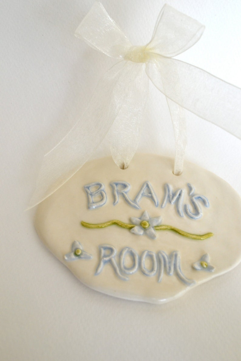 Ceramic Name Plaque Personalized Name Sign Ceramic Name Etsy