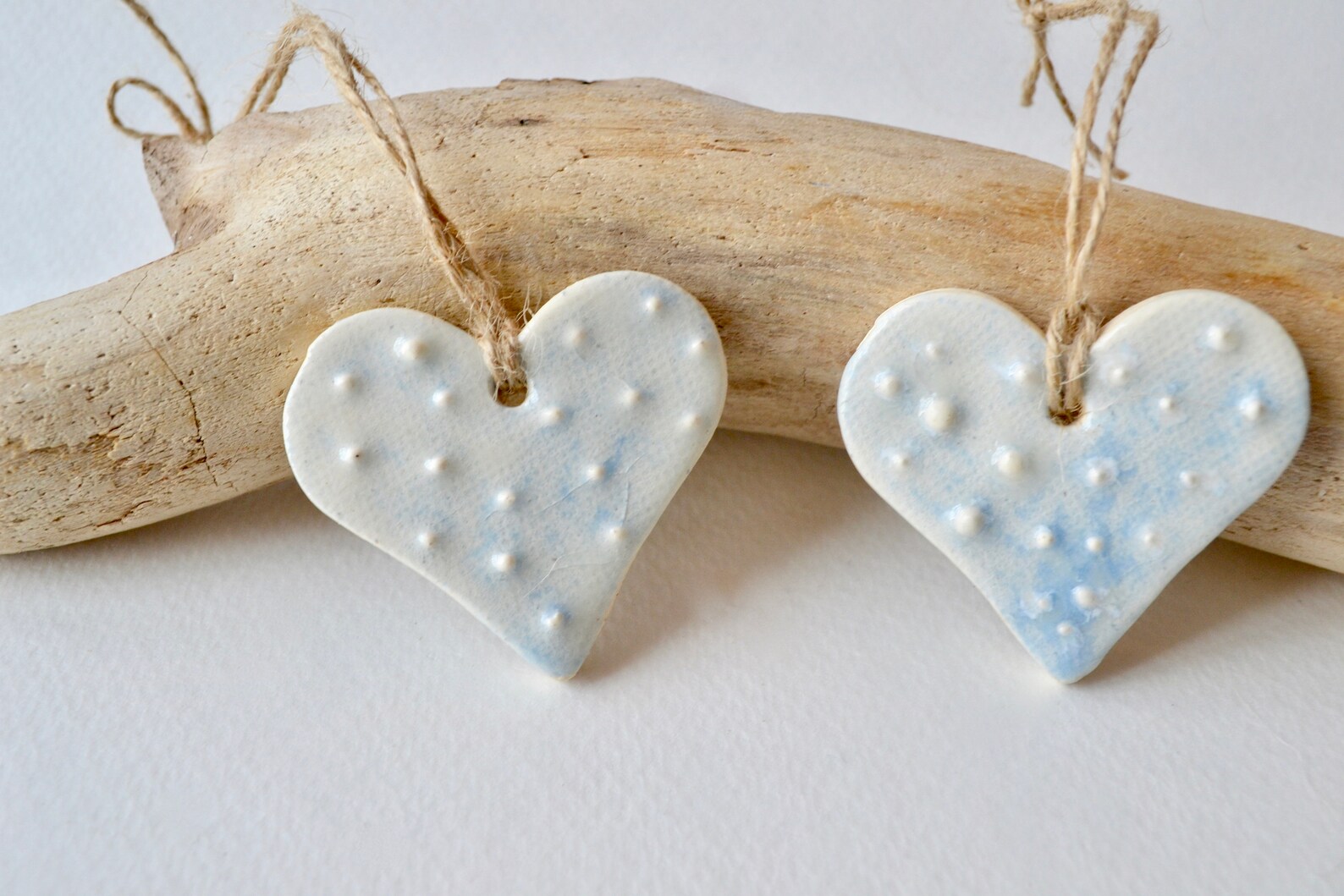 Ceramic Heart Ornament Heart Ornaments Bulk Blue Party Etsy
