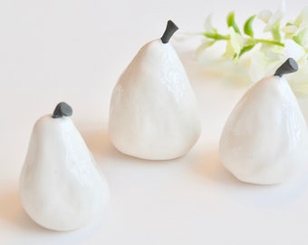 Ceramic Pears ~ Pears Art ~ Ceramic Fruit ~Fruit Ceramic ~Fruit Decor ~Fruit Decorations~Handmade Ceramics~Kitchen Decor~Pottery Pears~P1032