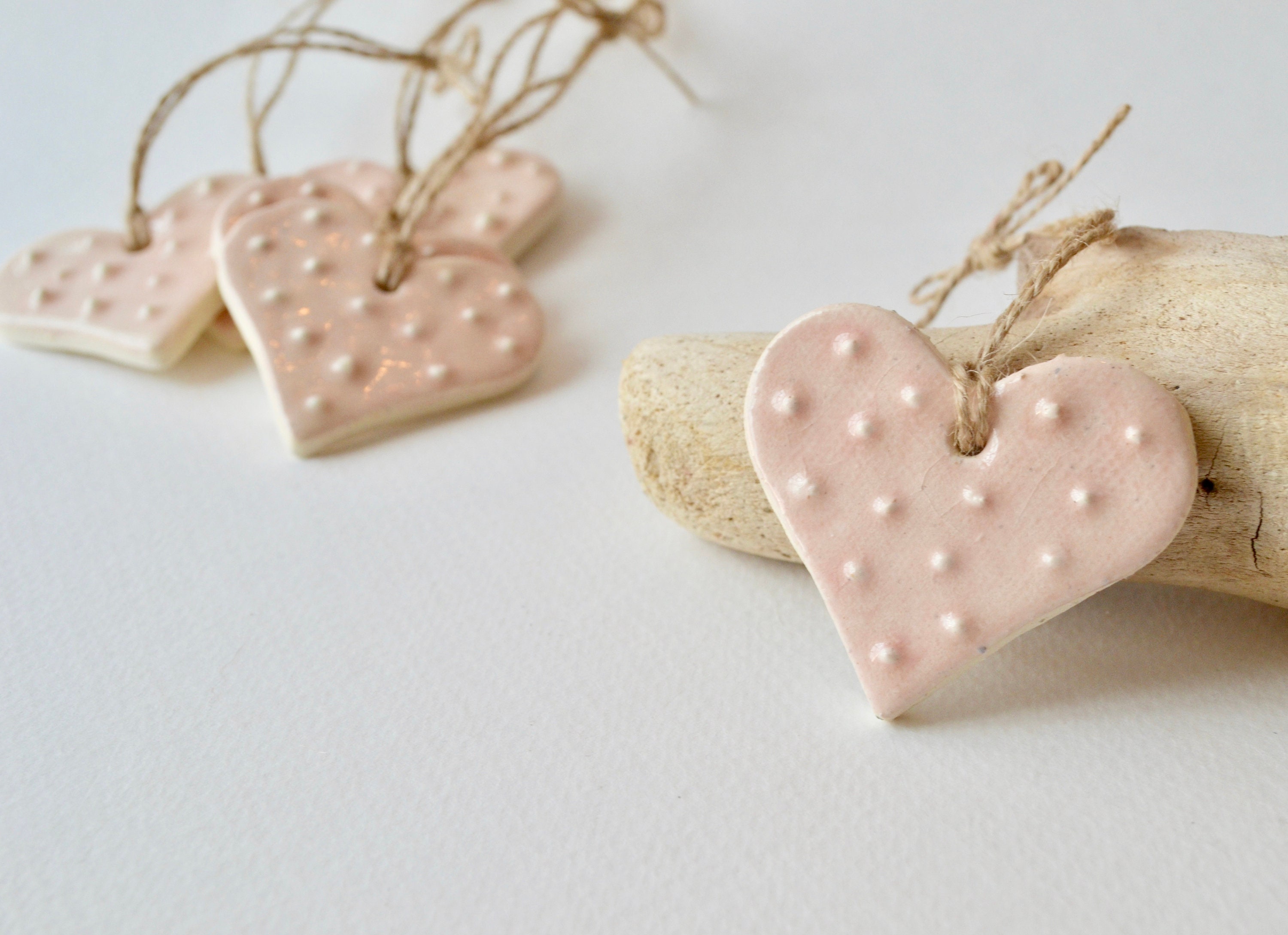 Ceramic Heart Ornament wedding Favors for Guestsheart Etsy