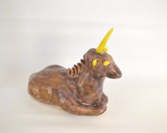 Ceramic Whimsical Unicorn, Animal Shaker