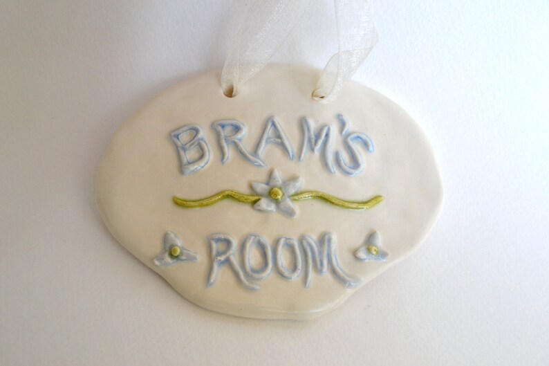 Ceramic Name Plaque Personalized Name Sign Ceramic Name Etsy